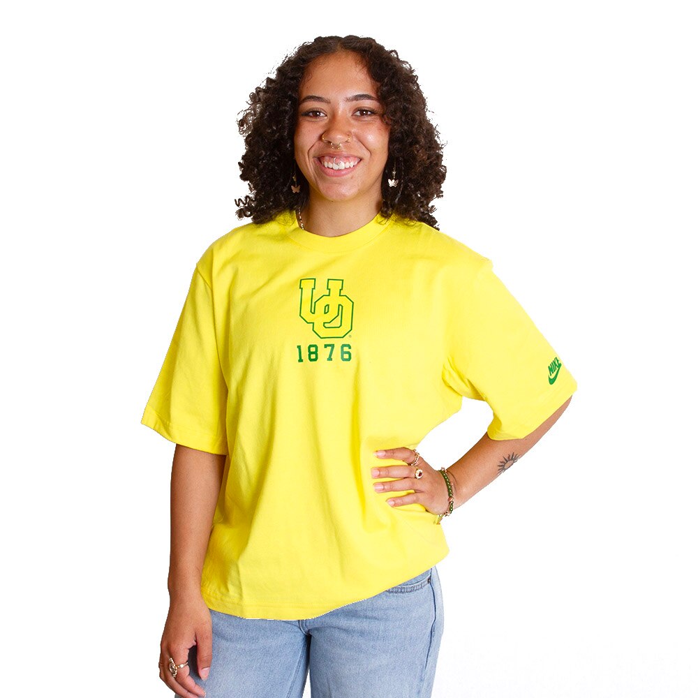 Women's Yellow Nike Interlock UO 1876 Retro Cotton Crop Tee